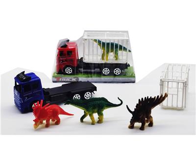 惯性拖头车载笼子PVC恐龙 - OBL947272