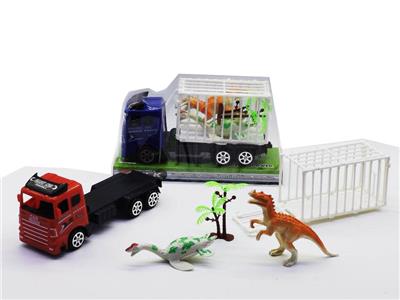 惯性拖头车载笼子2恐龙 - OBL947275