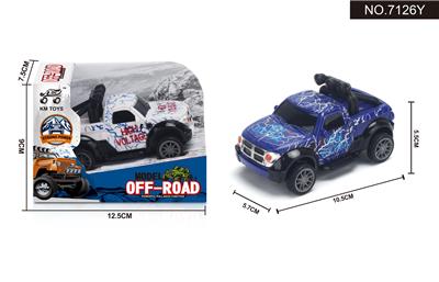 皮卡闪电纹回力 越野车1:43 - OBL948445