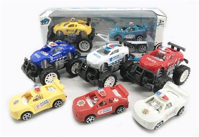 越野惯性警车拖跑车 - OBL949146