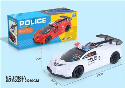 电动3D万向警车 
（布加迪）带灯光
音乐 (红、白二色
混装) - OBL950584