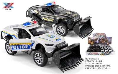 1:32 合金车野马警车改装回力开门（12只装） - OBL951204