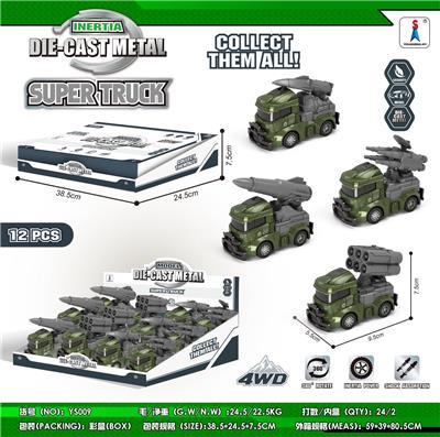 惯性合金军事车（12PCS) - OBL952171