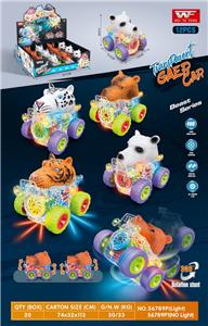 炫彩灯光透明齿轮猛兽四驱车（12只装） - OBL957727