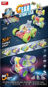 炫彩灯光透明齿轮特技车（12只装） - OBL957741