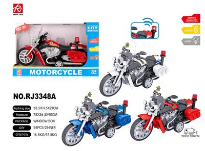 声光惯性摩托警车 - OBL959345