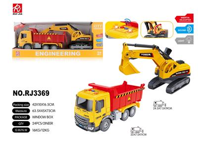 1:18声光惯性工程车 - OBL959352