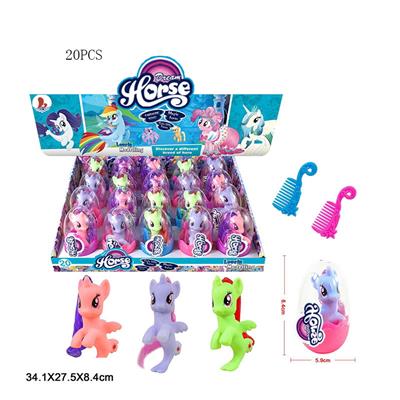 PVC蛋3款美人鱼马宝莉带马梳子3款3色混装20PSC - OBL960895