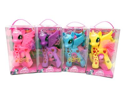 搪胶钻石独角马马宝丽带梳子镜子和化妆品三款混装 - OBL960918