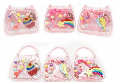 手提包饰品套装 （项链+手链+大发夹） - OBL962093