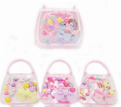 手提包饰品套装 （项链+手链+BB发夹+大发夹） - OBL962111