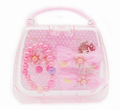 手提包饰品套装 （手链+耳钉+一对发夹）花朵 - OBL962114