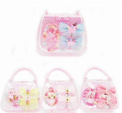 手提包饰品套装 （手链+发绳一对+ 一对发夹） - OBL962129