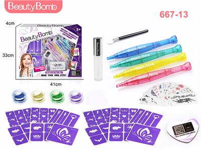 女孩纹身套装配纹身笔 - OBL965029