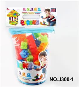 椭圆卡头袋中颗粒积木（大约45PCS，250克，） - OBL968629