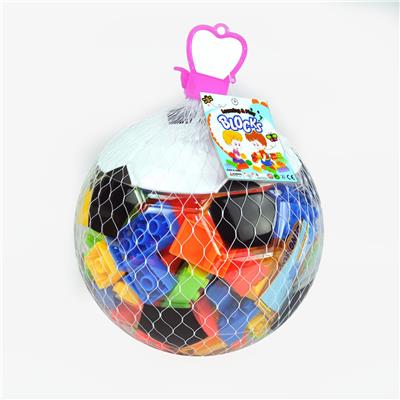 网袋足球积木（大约105-115PCS 440克，喷漆黑色） - OBL968716