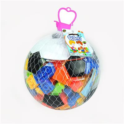 足球积木（大约100-110PCS 440克，喷漆黑色） - OBL968719