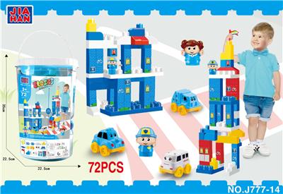 警察桶装积木72PCS - OBL968919