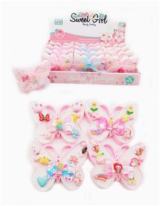 蝴蝶飘带盒饰品系列 发夹+戒指+耳钉 12PCS - OBL969856