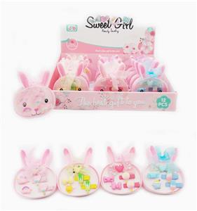 小白兔飘带盒饰品系列 发夹+戒指 12PCS - OBL969863