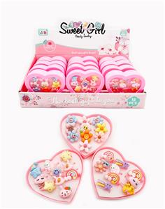 爱心桃盒戒指 戒指 12PCS - OBL969869