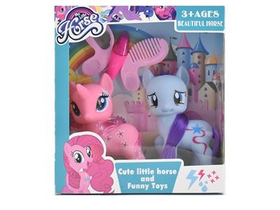 两只搪胶小马宝莉带配件 - OBL977304