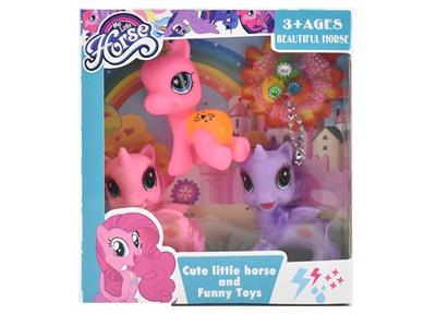 三只搪胶小马宝莉带配件 - OBL977305