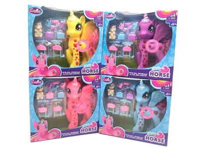 高档搪胶钻石独角马马宝丽带灯光音乐带科学器材 - OBL977325