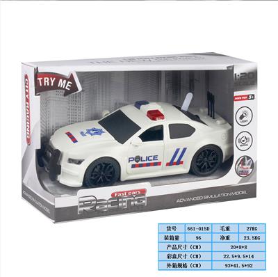 1:20灯光音乐惯性可开门警察车（白色）(包电3*AG13) - OBL978527