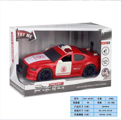 1:20灯光音乐惯性可开门消防车（红色）(包电3*AG13) - OBL978529