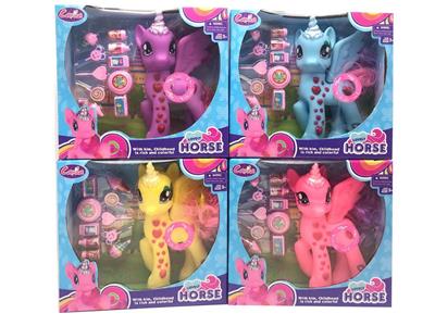 搪胶钻石独角马马宝丽带灯光音乐带游乐园饰品 - OBL982153