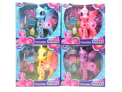 搪胶钻石独角马马宝丽带灯光音乐带教师教材 - OBL982156