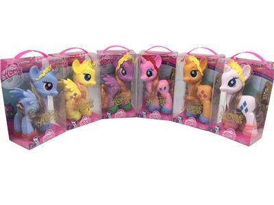 PVC 盒6款超大号搪胶马宝丽带马鞋马皇冠混装 - OBL982161