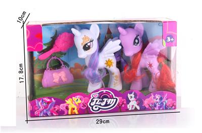 搪胶2只搪胶马宝丽带梳子带包包 - OBL982183