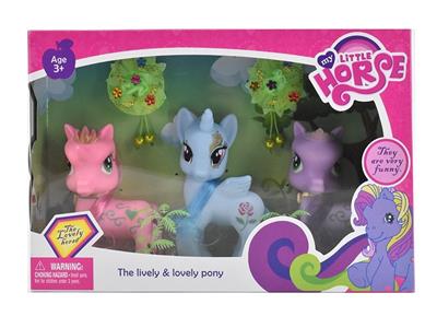 搪胶小马3款混装带小马配件 - OBL982185