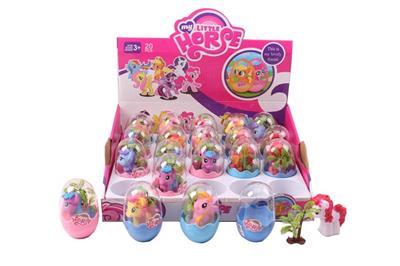 搪胶4款小马宠丽带塑料树20PC - OBL982208