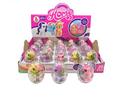 PVC环保蛋搪胶小马宝丽带塑料树3款混装20PC - OBL982235