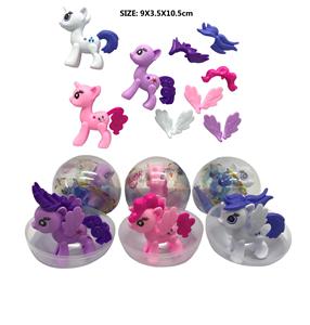 PVC盒塑料拼装马宝丽。三款马头发翅膀都可以任意搭配 - OBL982249