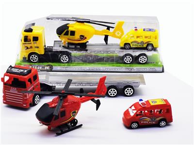 惯性拖头车载滑行飞机警车 - OBL982411