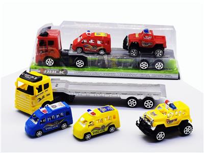 惯性拖头车载滑行警车 - OBL982412