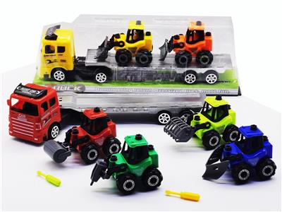 惯性拖头车载滑行DIY工程车 - OBL982415