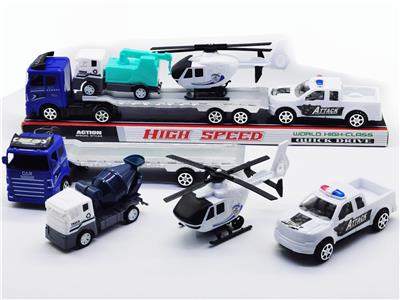 惯性拖头车载滑行皮卡车回力工程车 - OBL982446