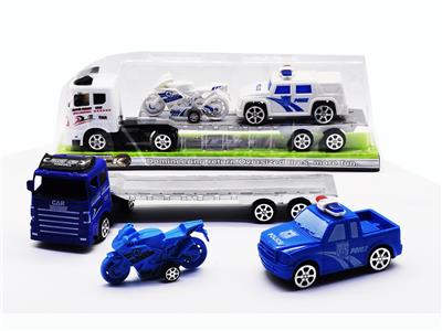 惯性拖头车载回力摩托回力警车 - OBL982447