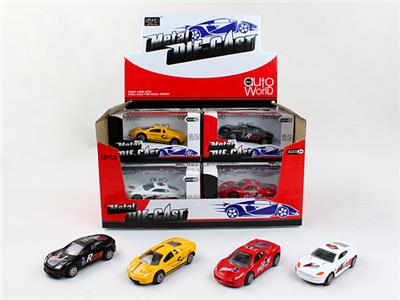 1:50赛车合金滑行跑车12只 - OBL983404