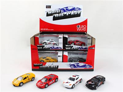 1:50赛车合金回力跑车12只 - OBL983405