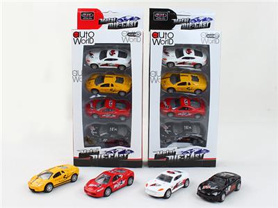 1:50赛车合金回力跑车4只 - OBL983417