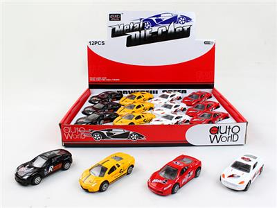 1:50赛车合金滑行跑车12只 - OBL983428