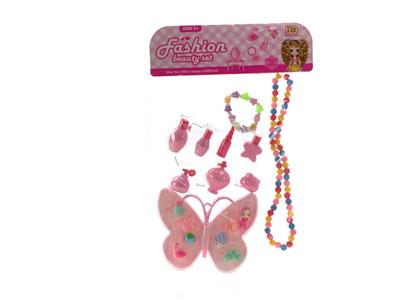 过家家饰品组合，戒指蝴蝶盆+化妆瓶+项链+手表 - OBL983751