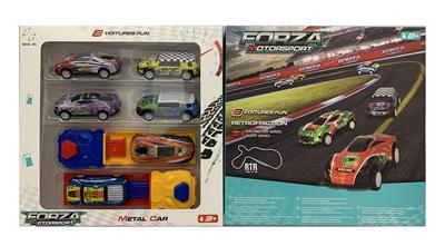 6款混装滑行弹射轻合金赛车+吉普车 - OBL985274