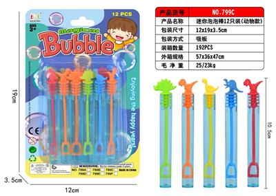 迷你泡泡棒12只装（动物款） - OBL986020